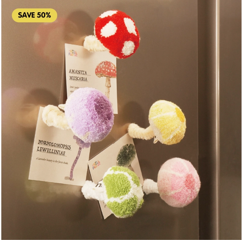 Artisan-Made -  Mushroom Magnet Sets