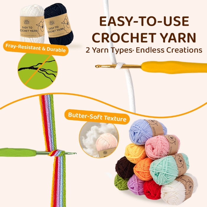 Bundle - Beginner Crochet Kit - 85-Piece Complete Crochet Set