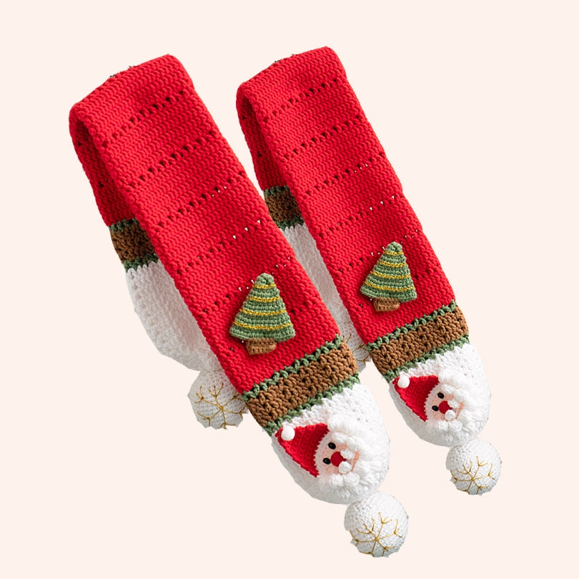 Crochet Kit - Handmade Knitting Material Kit for Kids' Christmas Scarves