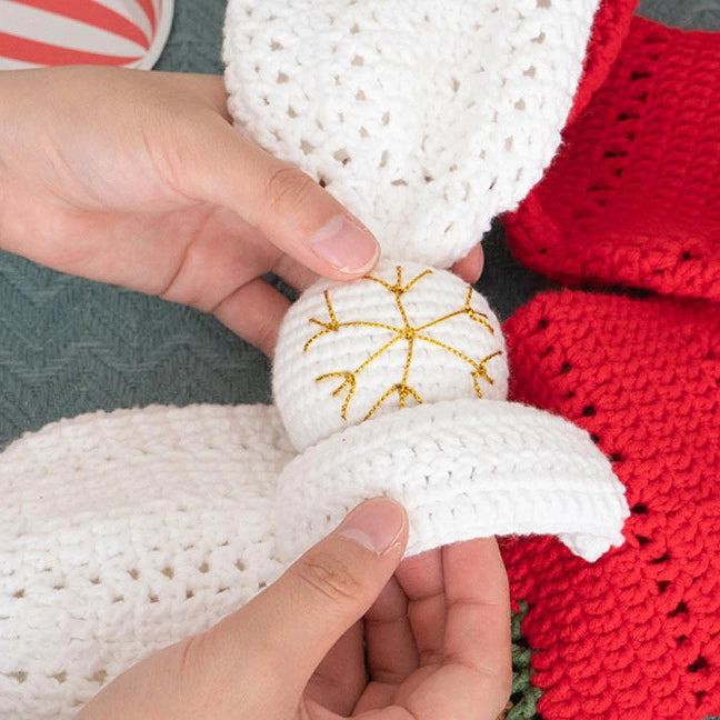 Crochet Kit - Handmade Knitting Material Kit for Kids' Christmas Scarves