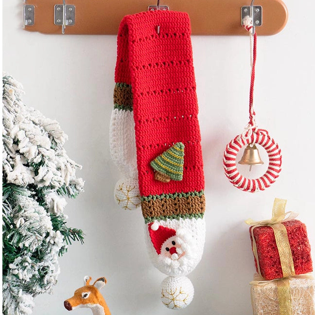 Crochet Kit - Handmade Knitting Material Kit for Kids' Christmas Scarves