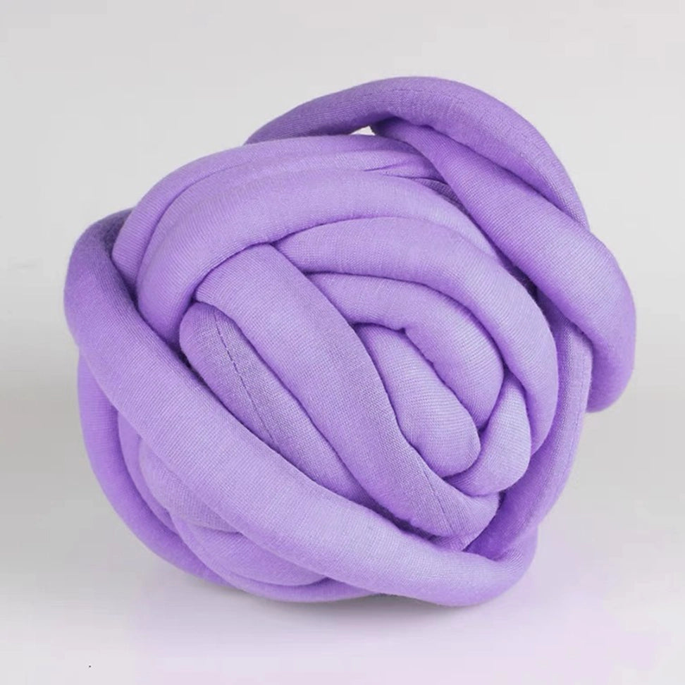 Extra-Thick Tubular Cotton Yarn (250g): Approximately 0.8 inches in diameter, Super Bulky, Arm Knitting