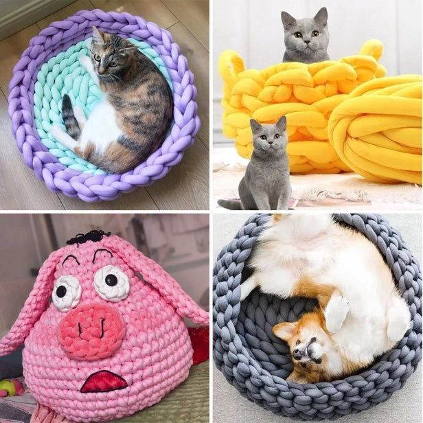 Extra-Thick Tubular Cotton Yarn (250g): Approximately 0.8 inches in diameter, Super Bulky, Arm Knitting