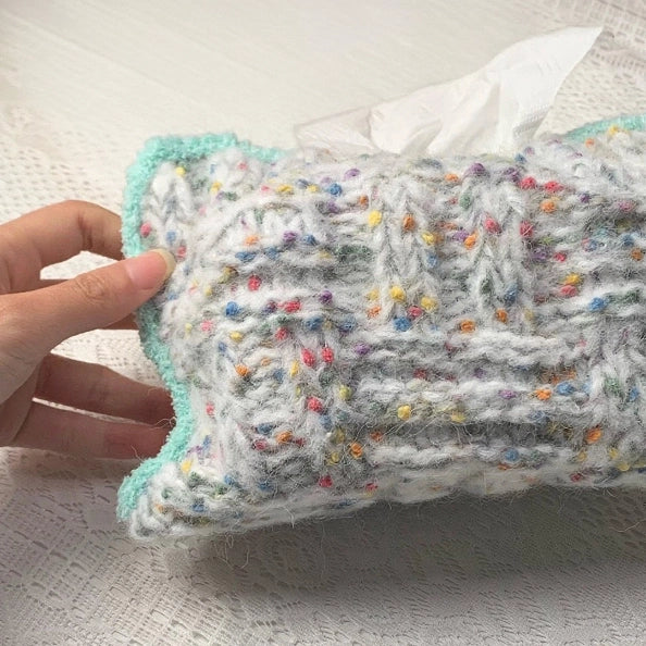 Crochet Kit - Cream Tissue Box
