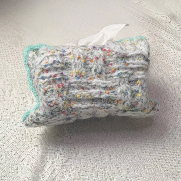 Crochet Kit - Cream Tissue Box