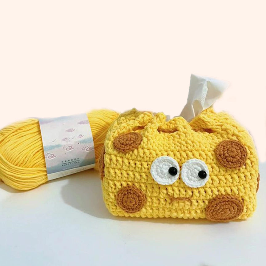 Crochet Kit - Cheese Tissue Box
