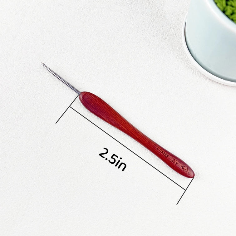 Crochet Tool - Blood Sandalwood  Micro Crochet Hook