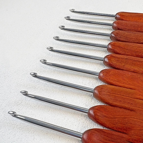 Crochet Tool - Blood Sandalwood  Micro Crochet Hook