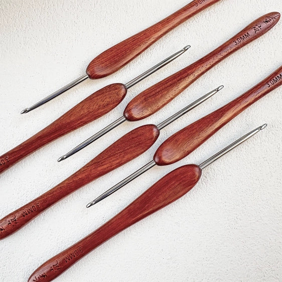Crochet Tool - Blood Sandalwood  Micro Crochet Hook