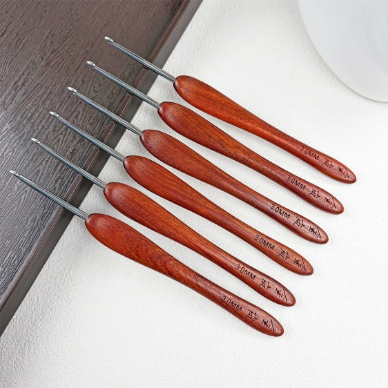 Crochet Tool - Blood Sandalwood  Micro Crochet Hook
