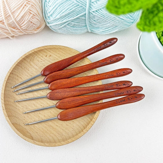 Crochet Tool - Blood Sandalwood  Micro Crochet Hook