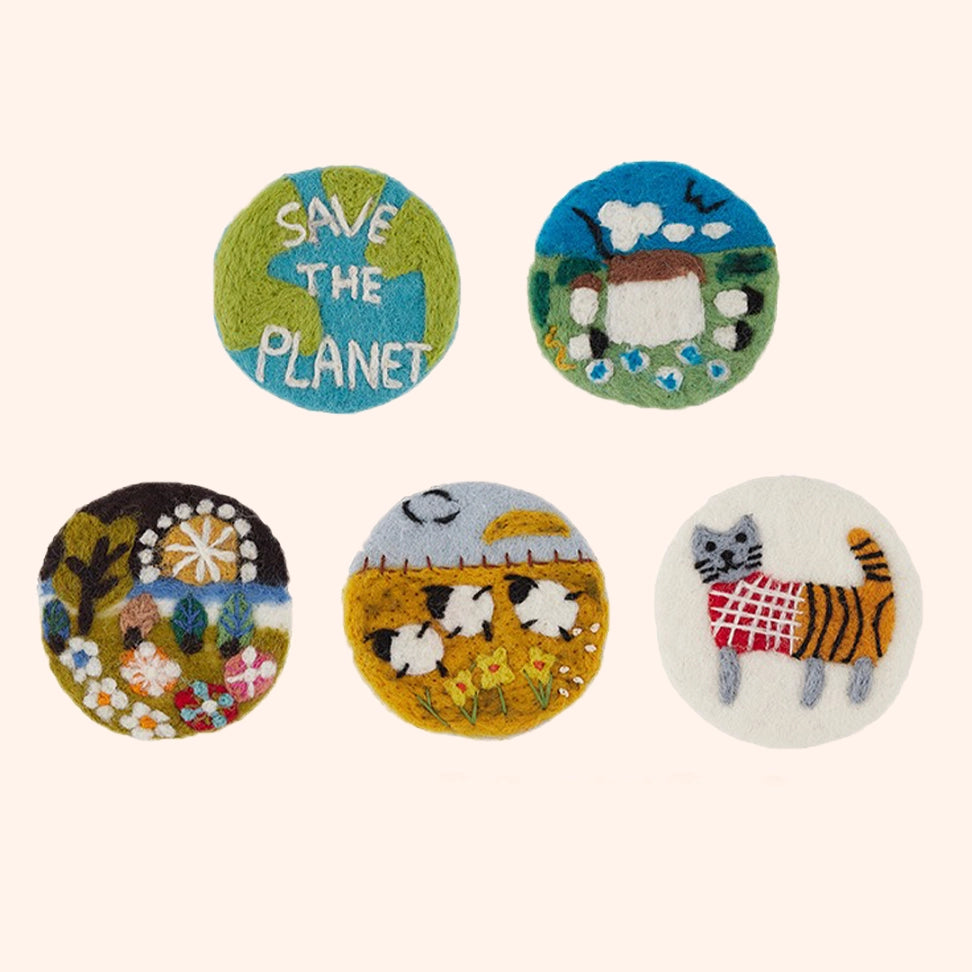 Artisan-Made - Wool Felted Landscape Coaster