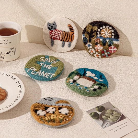 Artisan-Made - Wool Felted Landscape Coaster