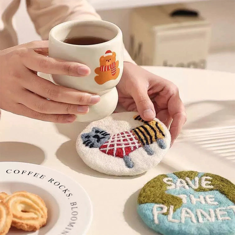 Artisan-Made - Wool Felted Landscape Coaster