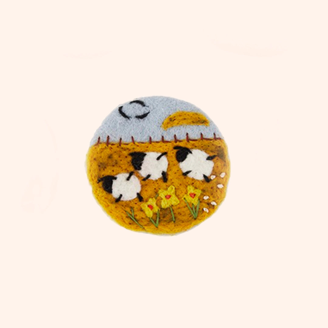 Artisan-Made - Wool Felted Landscape Coaster