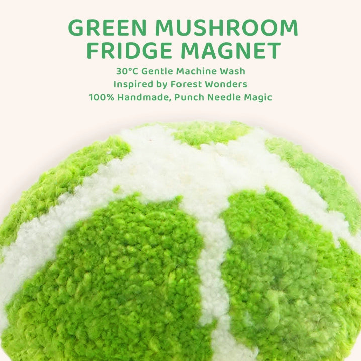 Artisan-Made - Green Mushroom Magnetic Sticker