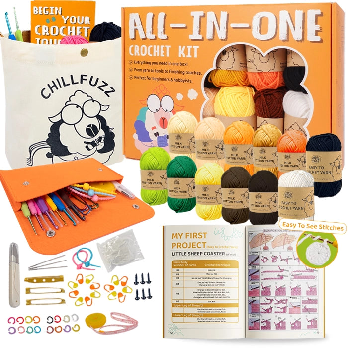 Bundle - Beginner Crochet Kit - 85-Piece Complete Crochet Set