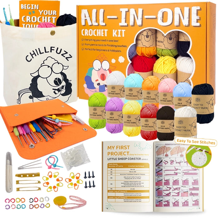 Bundle - Beginner Crochet Kit - 85-Piece Complete Crochet Set