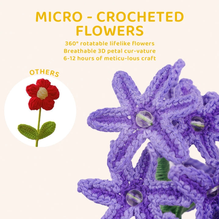 Artisan-Made - Micro-Crocheted Hyacinth Flowers