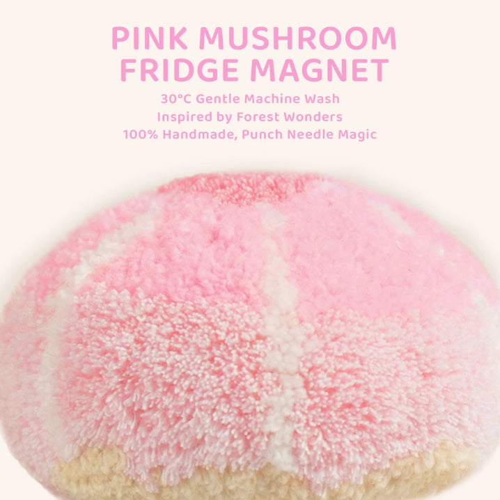 Artisan-Made - Pink Mushroom Magnetic Sticker