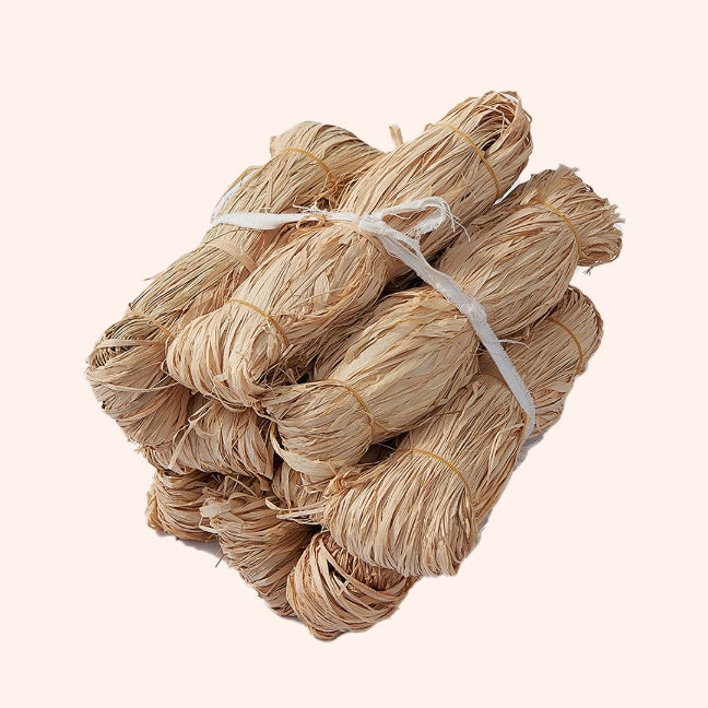 Natural Color Raffia Raw Material for Knitting 50 Grams
