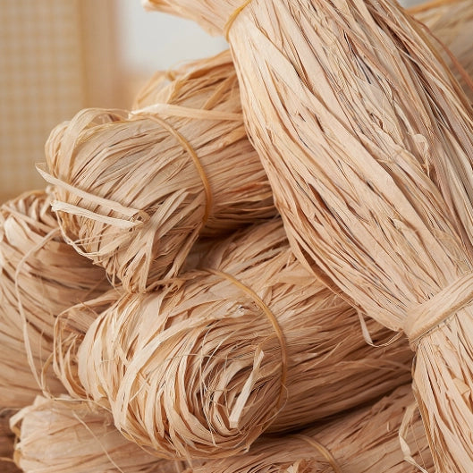 Natural Color Raffia Raw Material for Knitting 50 Grams