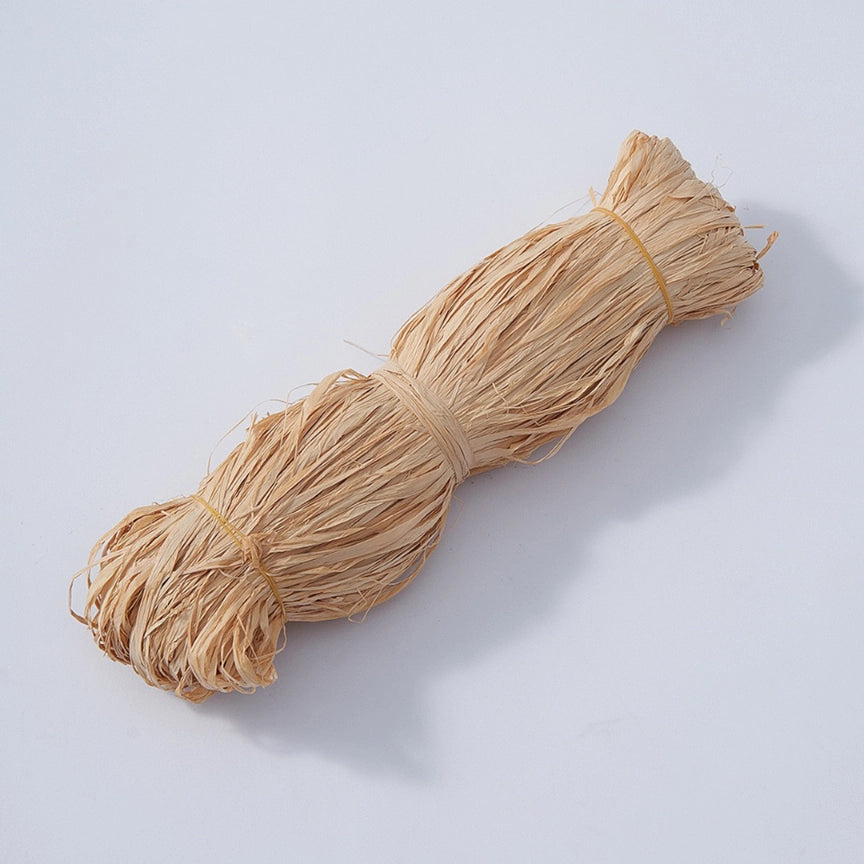 Natural Color Raffia Raw Material for Knitting 50 Grams