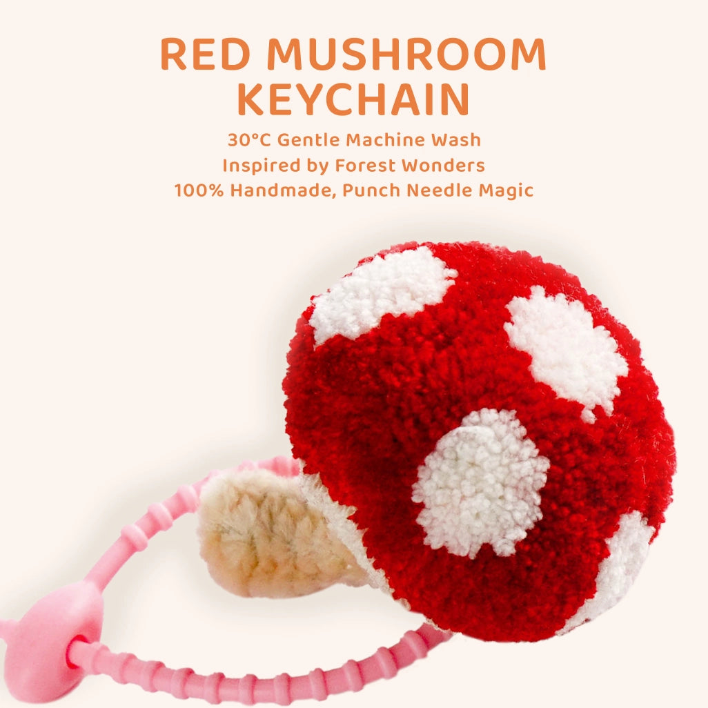 Artisan-Made - Red Mushroom Keychain