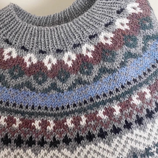 Crochet Kit - Handmade Knitting Material Kit for Christmas-Style Icelandic Circular Yoke Sweaters