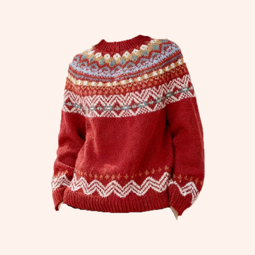 Crochet Kit - Handmade Knitting Material Kit for Christmas-Style Icelandic Circular Yoke Sweaters