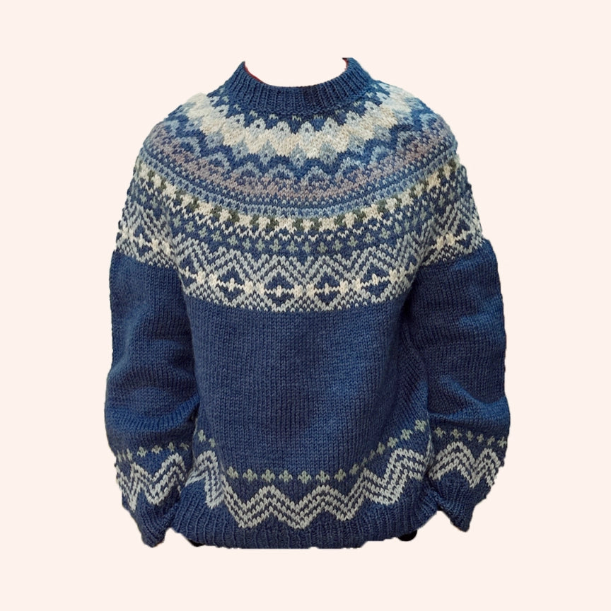 Crochet Kit - Handmade Knitting Material Kit for Christmas-Style Icelandic Circular Yoke Sweaters