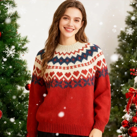 Crochet Kit - Handmade Knitting Material Kit for Lopi Yoke-Jacquard Sweaters