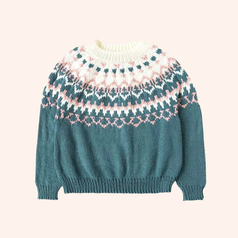 Crochet Kit - Handmade Knitting Material Kit for Lopi Yoke-Jacquard Sweaters