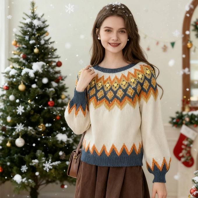 Crochet Kit - Handmade Knitting Material Kit for Charlotte Argyle-Jacquard Sweaters