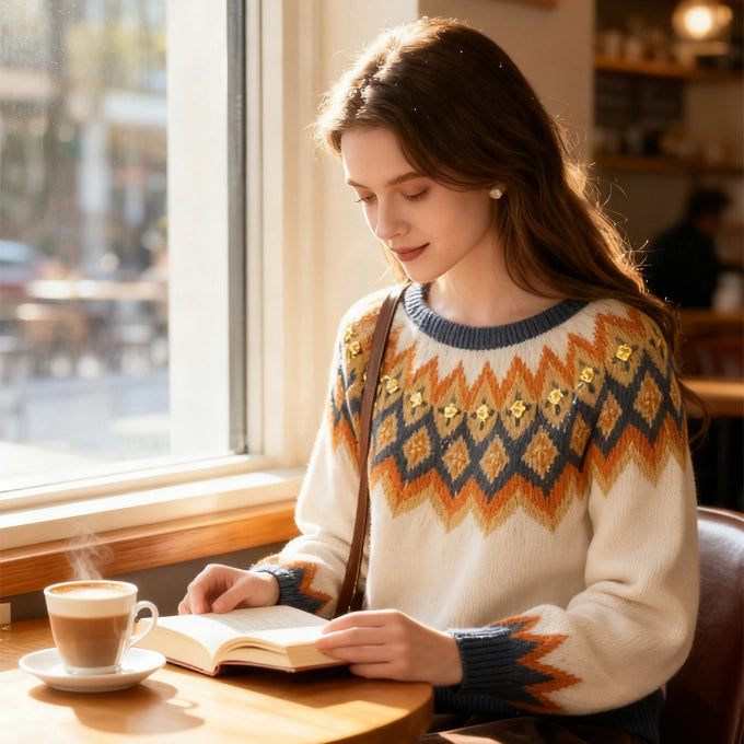 Crochet Kit - Handmade Knitting Material Kit for Charlotte Argyle-Jacquard Sweaters