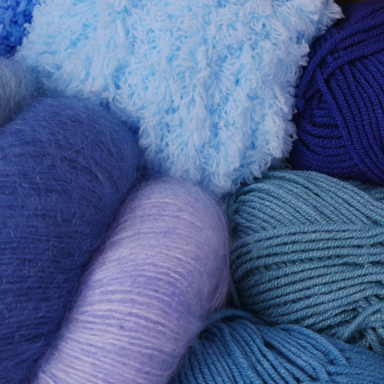 Bundle - Yarn Set Of 9 -Blue