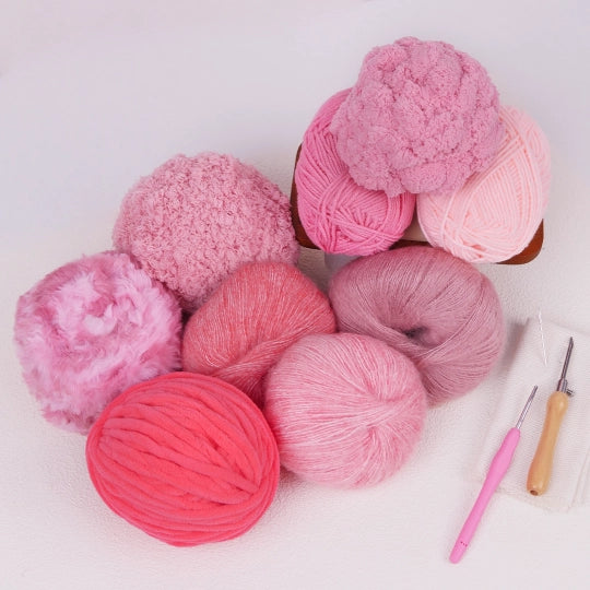 Bundle - Yarn Set Of 9 -Pink