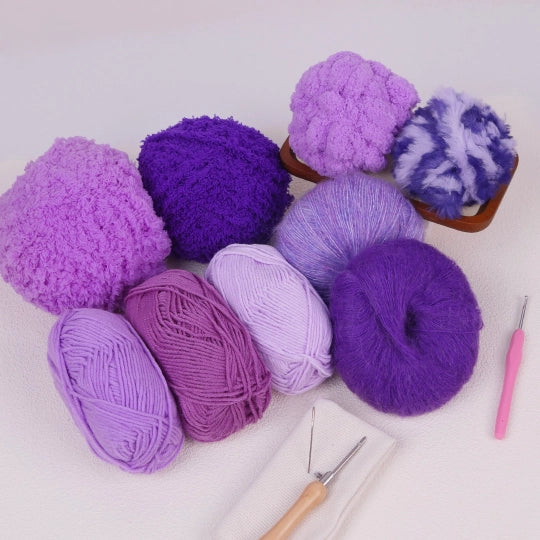Bundle - Yarn Set Of 9 -Purple