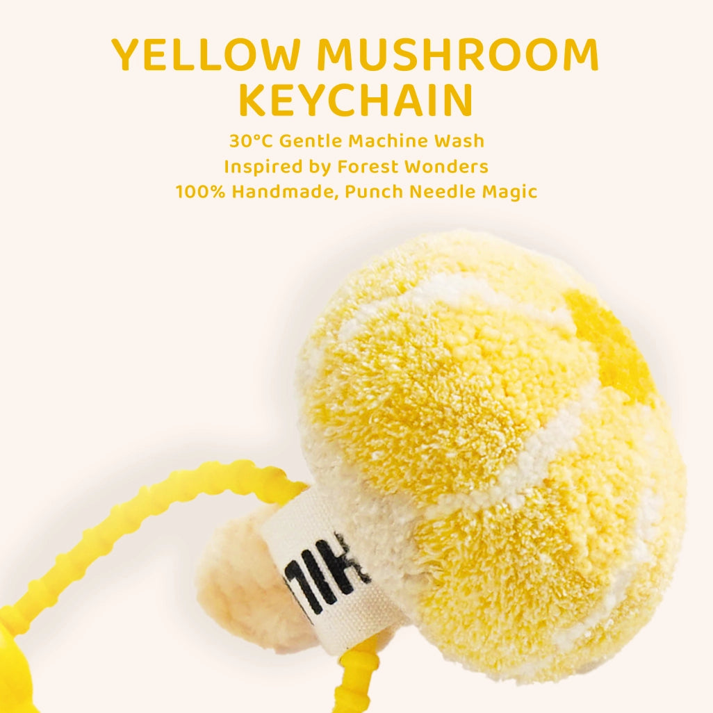 Artisan-Made - Yellow Mushroom Keychain