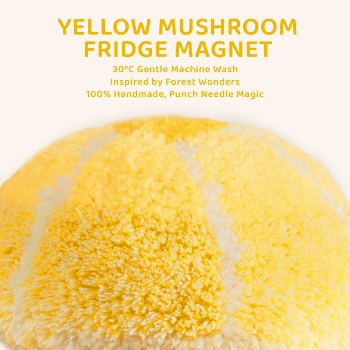Artisan-Made - Yellow Mushroom Magnetic Sticker