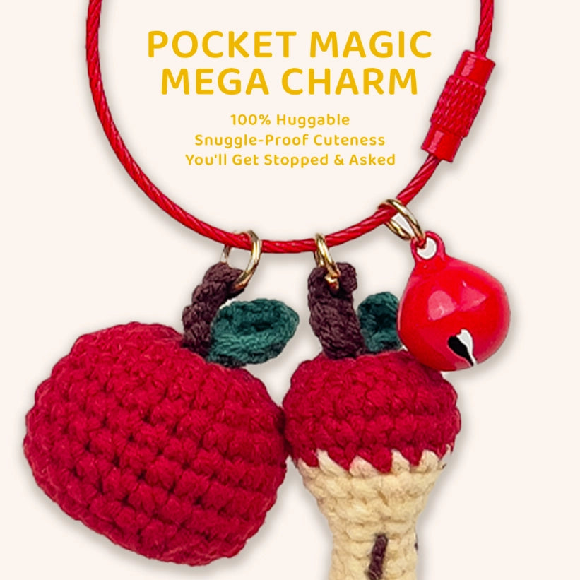 Artisan-Made - Sweetest Cider Pal Crocheted Bag Charm