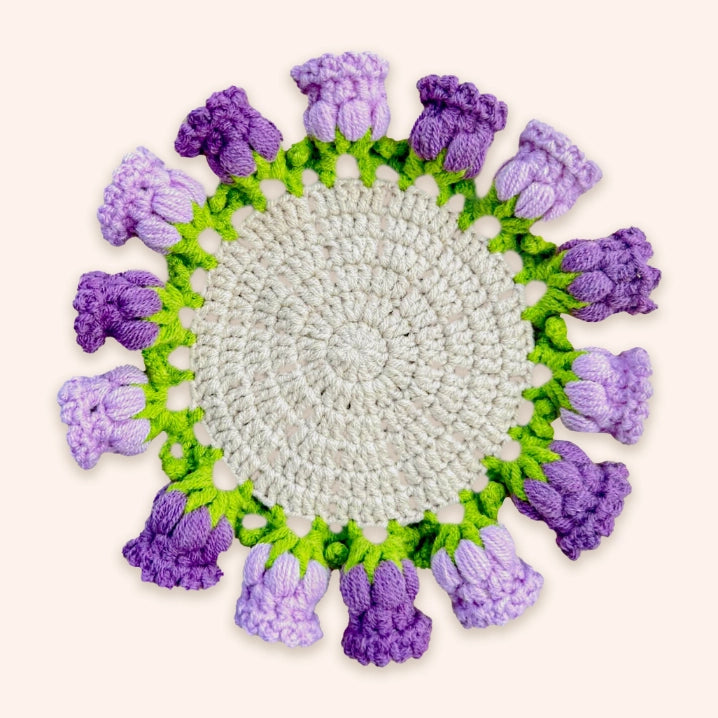 Crochet Kit -  Lily of the valley with Basket Coaster