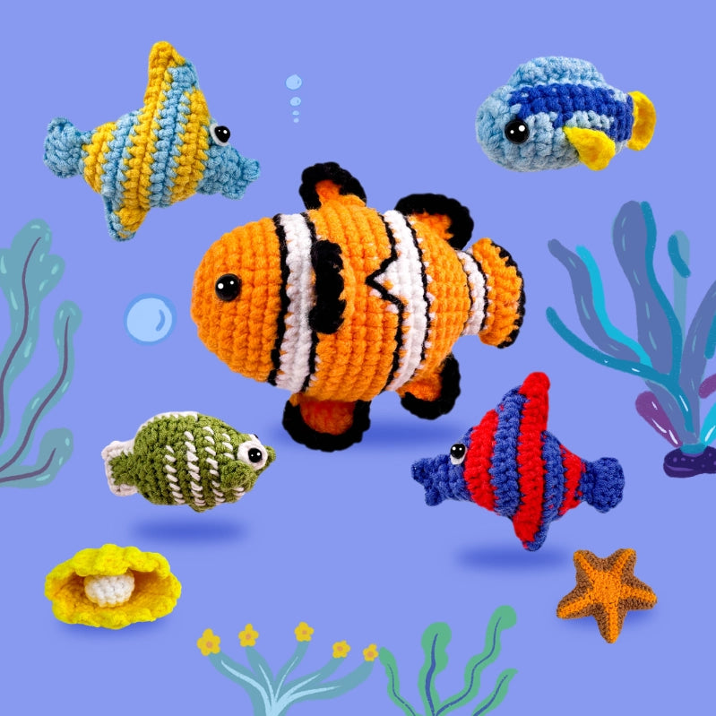 Bundle - Aquarium Crochet Kit Set of 7