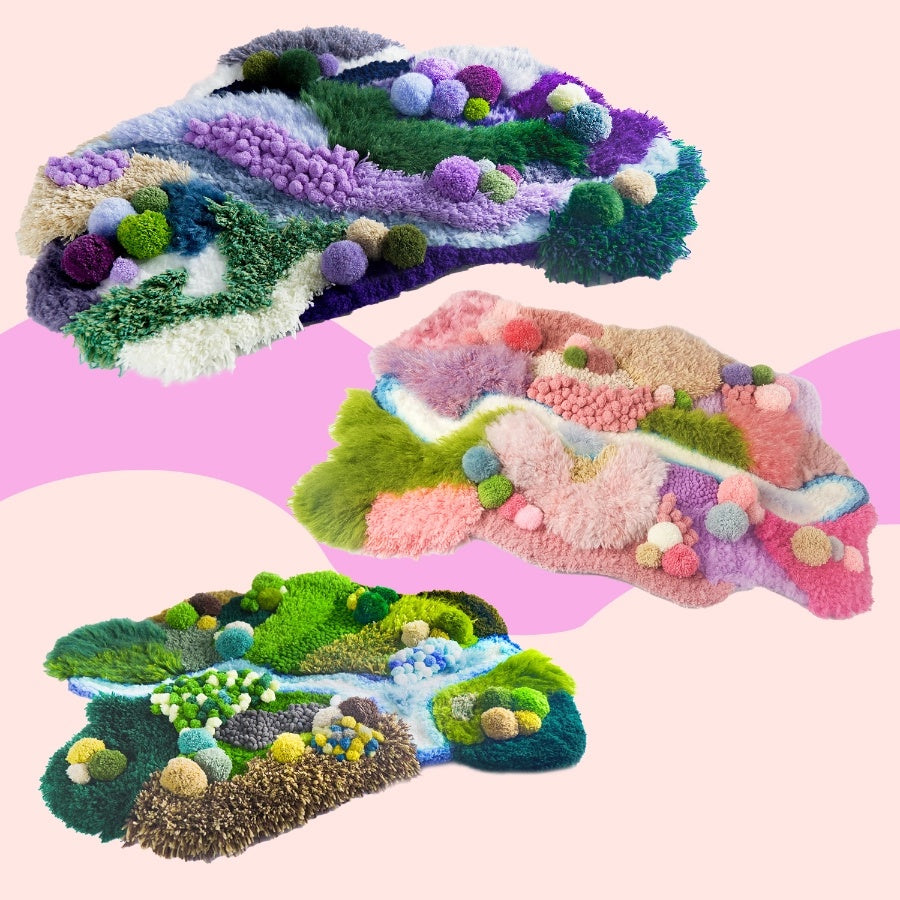 Bundle - Finished Products: Select 2 Moss Rugs & 1 Mushroom