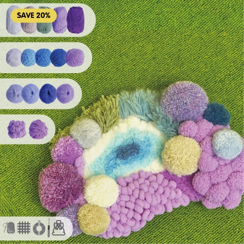 Latch Hook Kit - Aurora Coaster
