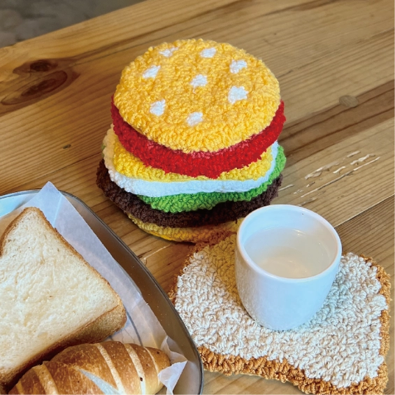 Bundle - Hamburger Coaster Crochet Kit Set of 7