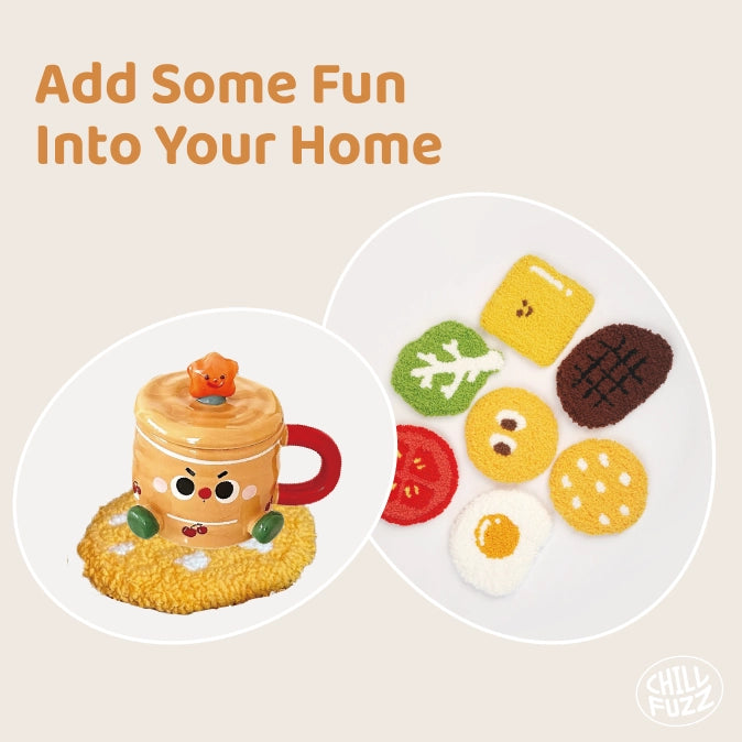 Bundle - Hamburger Coaster Crochet Kit Set of 7