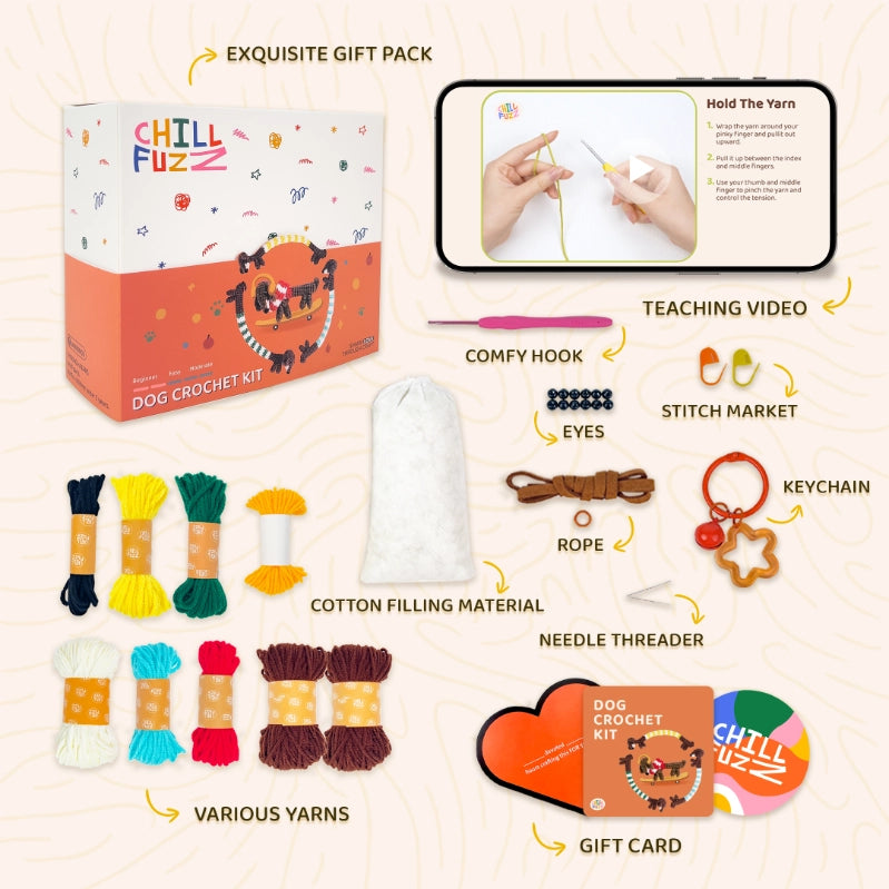 Bundle - Dachshund Crochet Kit Set of 4