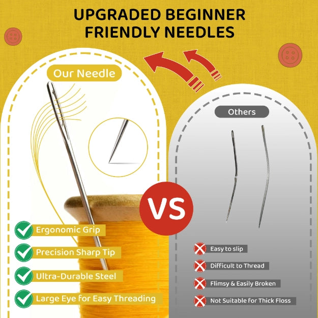 Bundle - Beginner Embroidery Kit - 26-Alphabet + Floral + Animal Complete Embroidery Set