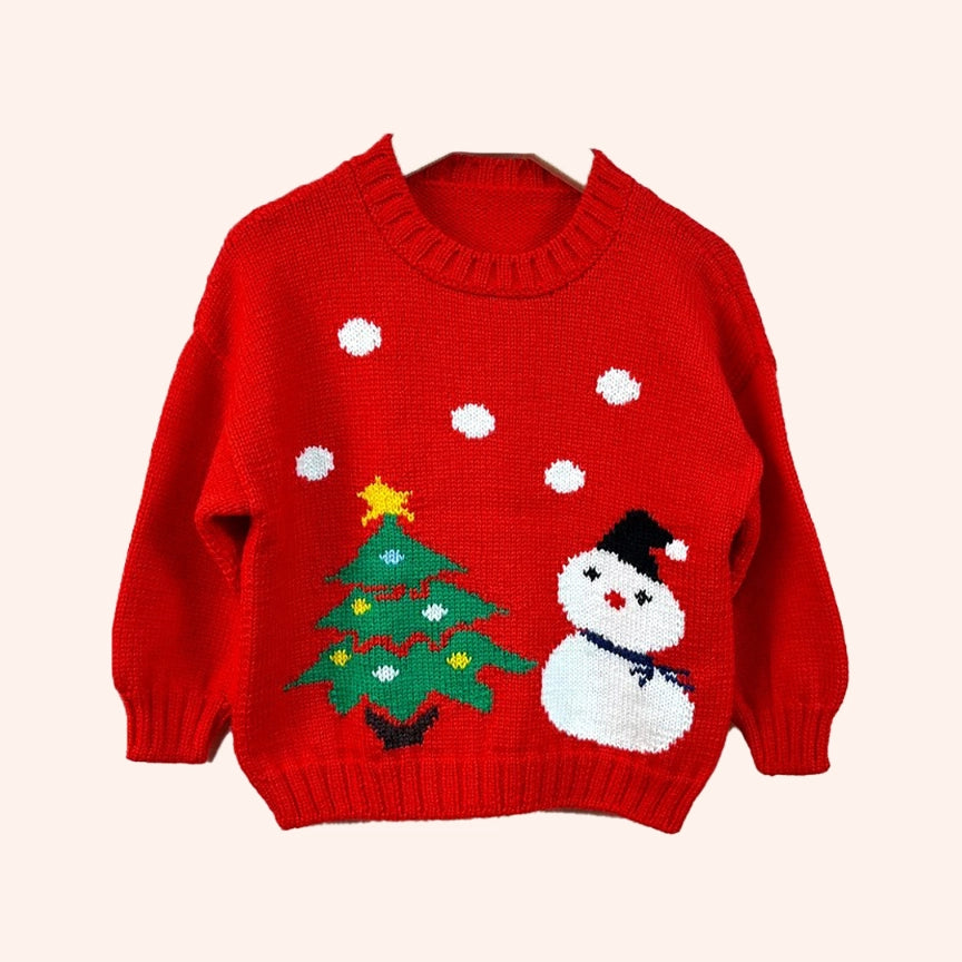 Crochet Kit - Handmade Knitting Material Kit for Kids' Christmas Sweaters